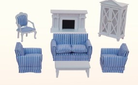 LIVING ROOM SET-WHITE