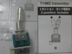 Futaba 14MZ  2 - Position Toggle / Short Lever (Lock Type)