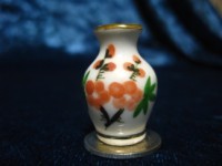 VASE-ORANGE FLORAL