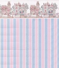 PINK & BLUE DOLLHOUSE STRIPE