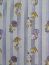 WALLPAPER MAUVE STRIPE ANIMALS