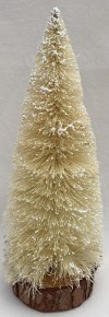 CHRISTMAS TREE-YELLOW/CREAM 16.5CM