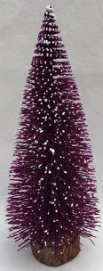 CHRISTMAS TREE-PURPLE GLITTERY 16.5CM