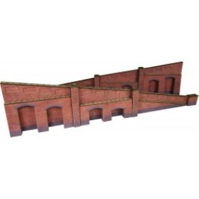 METCALFE PO248 RED BRICK TAPERED WALLS KIT