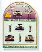 MODEL POWER  1329 N HIGHWAY & STREET SET