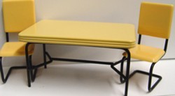 DINING TABLE WITH 2 CHAIRS-RETRO