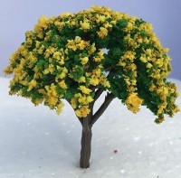 TREE 8CM YELLOW FLOWERS