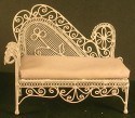 WHITE WIRE CHAISE LOUNGE