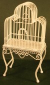 WHITE WIRE BIRD CAGE