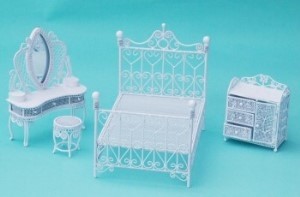 WHITE WIRE DOUBLE BEDROOM SET