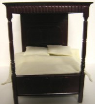 DOUBLE BED-4 POSTER MAHOGANY