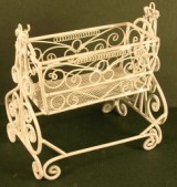 WHITE WIRE ROCKING CRADLE