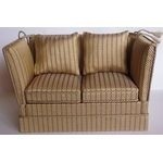 SOFA-CREAM WITH BROWN STRIPE