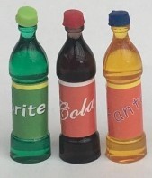 3 BOTTLES COKE FANTA AND SPRITE