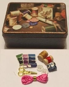 SEWING BOX AND ACCESSORIES