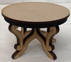 LASER CUT ROUND TABLE WITH SOLID LEGS KIT