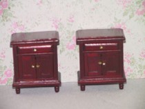 BEDSIDE CABINETS-MAHOGANY