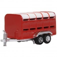 OXFORD NFARM004 LIVESTOCK TRAILER-RED