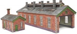 METCALFE PN913 BRICK DOUBLE TRACK ENGINE SHED KIT