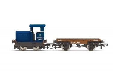 HORNBY R3943 EXPRESS DAIRY LOCO & FLATBED WAGON