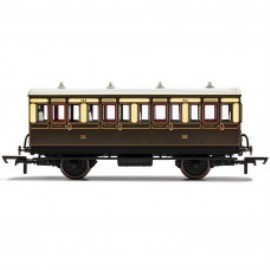 HORNBY R40111 GWR 4 WHEEL 1ST CLASS COACH W/LIGHTS