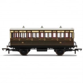 HORNBY R40112  GWR 4 WHEEL 3RD CLASS COACH W/LIGHTS