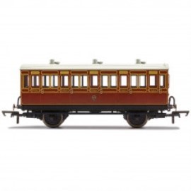 HORNBY R40116 LB&SCR 4 WHEEL 3RD CLASS COACH W/LIGHTS