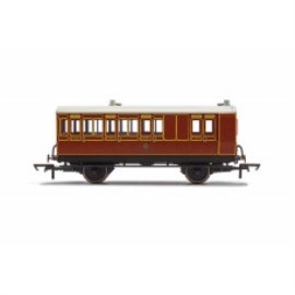 HORNBY R40118 LB&SCR 4 WHEEL BRAKE 3RD CLASS COACH W/LIGHTS