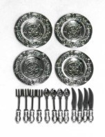 PLATE AND CUTLERY SET-METAL
