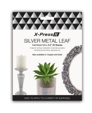 X-PRESS IT-SILVER METAL LEAF 25 SHEETS