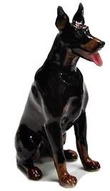 DOG-DOBERMAN SITTING