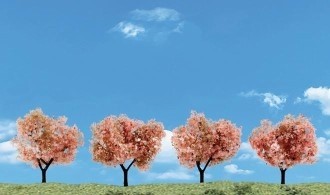 WOODLAND SCENICS  TR3593 FLOWERING TREES x 4