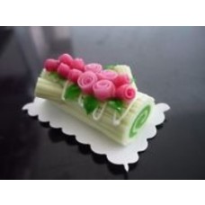 CAKE ROLL LIME/ROSES TOPPING