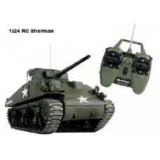 1/24 SCALE M4A3 SHERMAN R/C TANK WITH INFRA RED TARGET