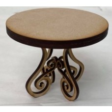 LASER CUT  ROUND TABLE W/CURLY LEGS KIT