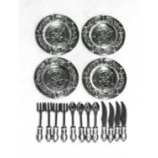 PLATE AND CUTLERY SET-METAL
