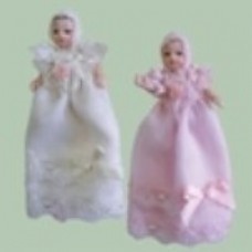 DOLLHOUSE BABY IN CREAM GOWN (