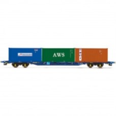 HORNBY R60131 TOUAX KFA WAGON & CONTAINERS 3 X 20FT 