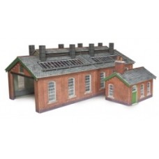 METCALFE PO313 BRICK DOUBLE TRACK ENGINE SHED