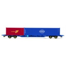 HORNBY R60132 TOUAX KFA  WAGON & CONTAINERS 20FT & 40FT